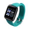 D13 smart bracelet with colour screen showing heart rate data on wrist