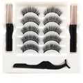 Magnetic false eyelashes and dual-purpose eyeliner set in packaging