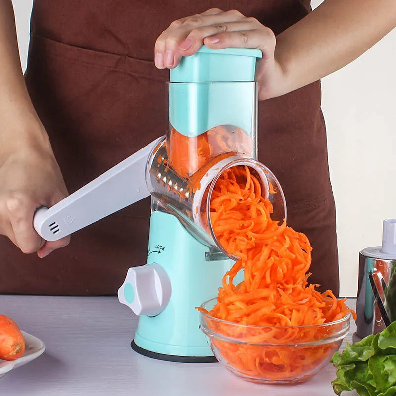 Multi-function vegetable chopper kitchen gadget with slicer and grater attachments