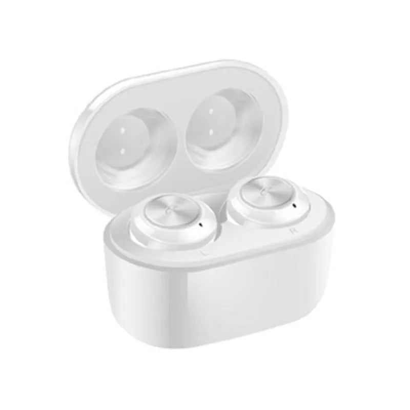 Black and white A6 TWS Bluetooth 5.0 wireless noise cancelling earbuds