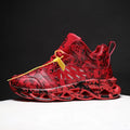 Men's high-top basketball shoes with camouflage pattern and rubber sole