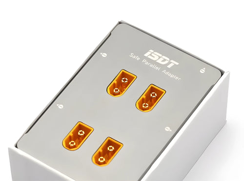 Grey Astor parallel charging board for RC aircraft batteries measuring 12cm