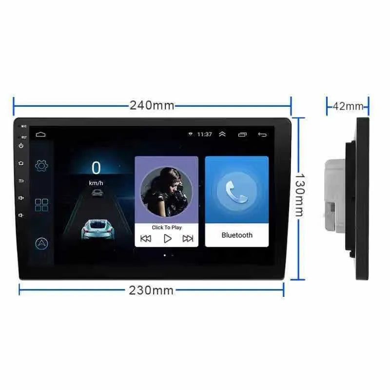 Black car GPS navigation system with large rotating LCD screen for GM vehicles