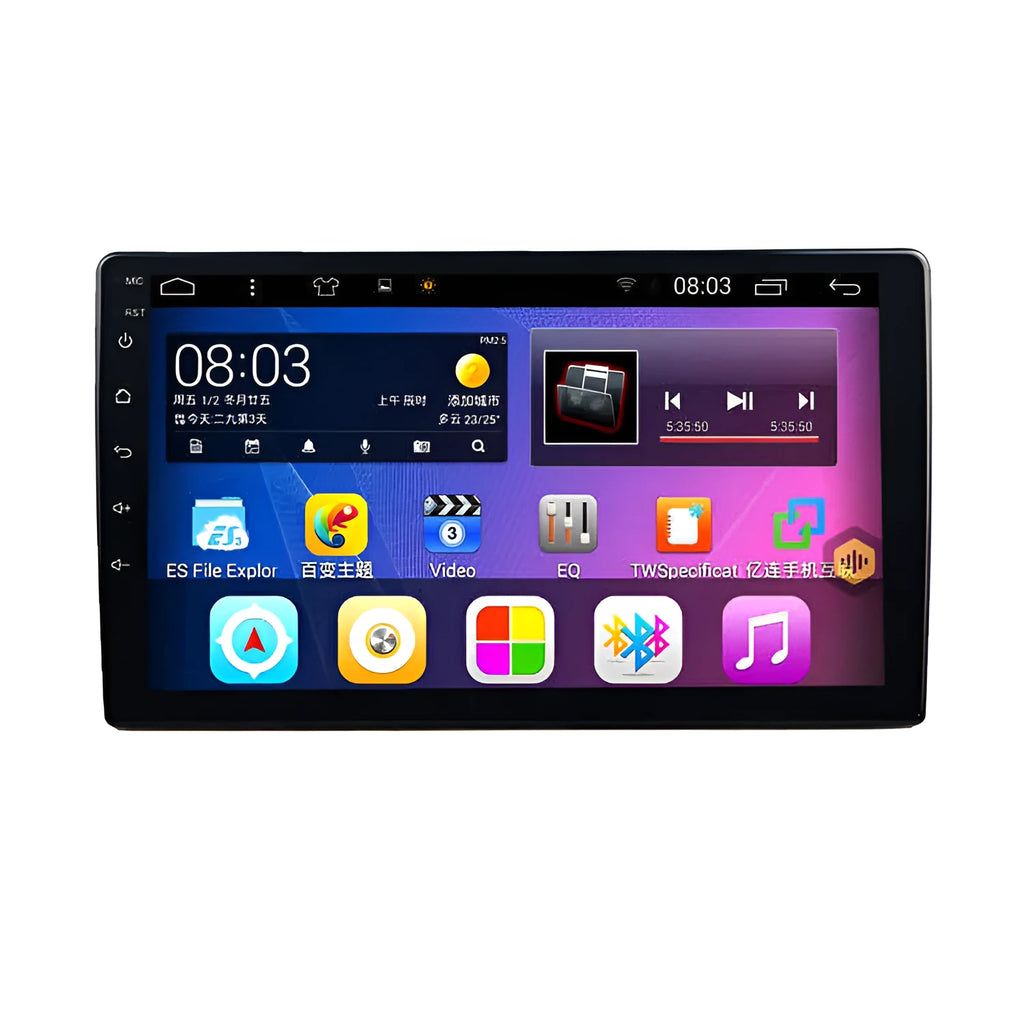 Black car GPS navigation system with large rotating LCD screen for GM vehicles