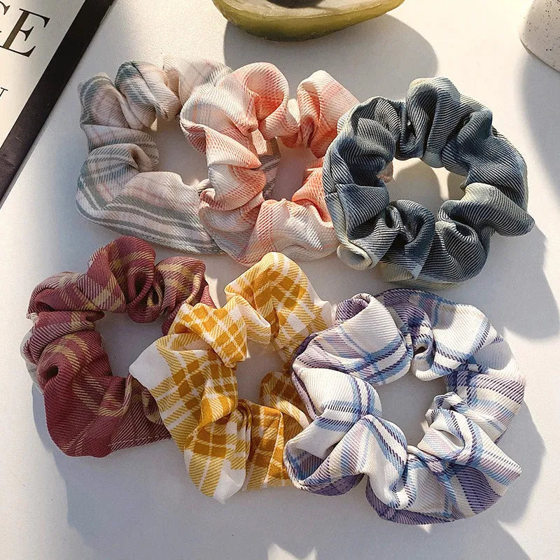 Children's autumn colour hair ring and head rope set with macaron tones