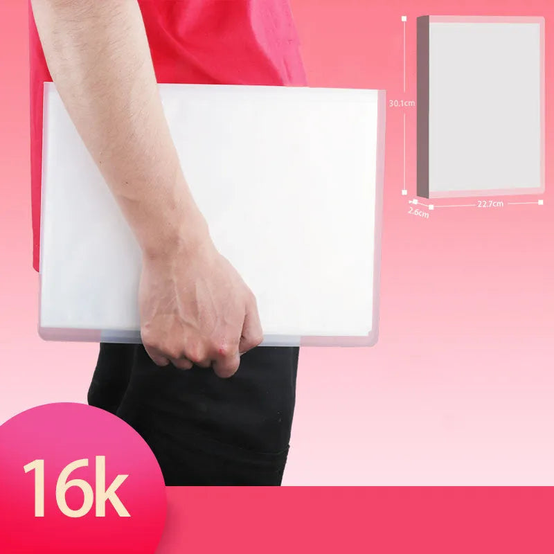 Watercolour illustrator storage album with double pages and rounded corners