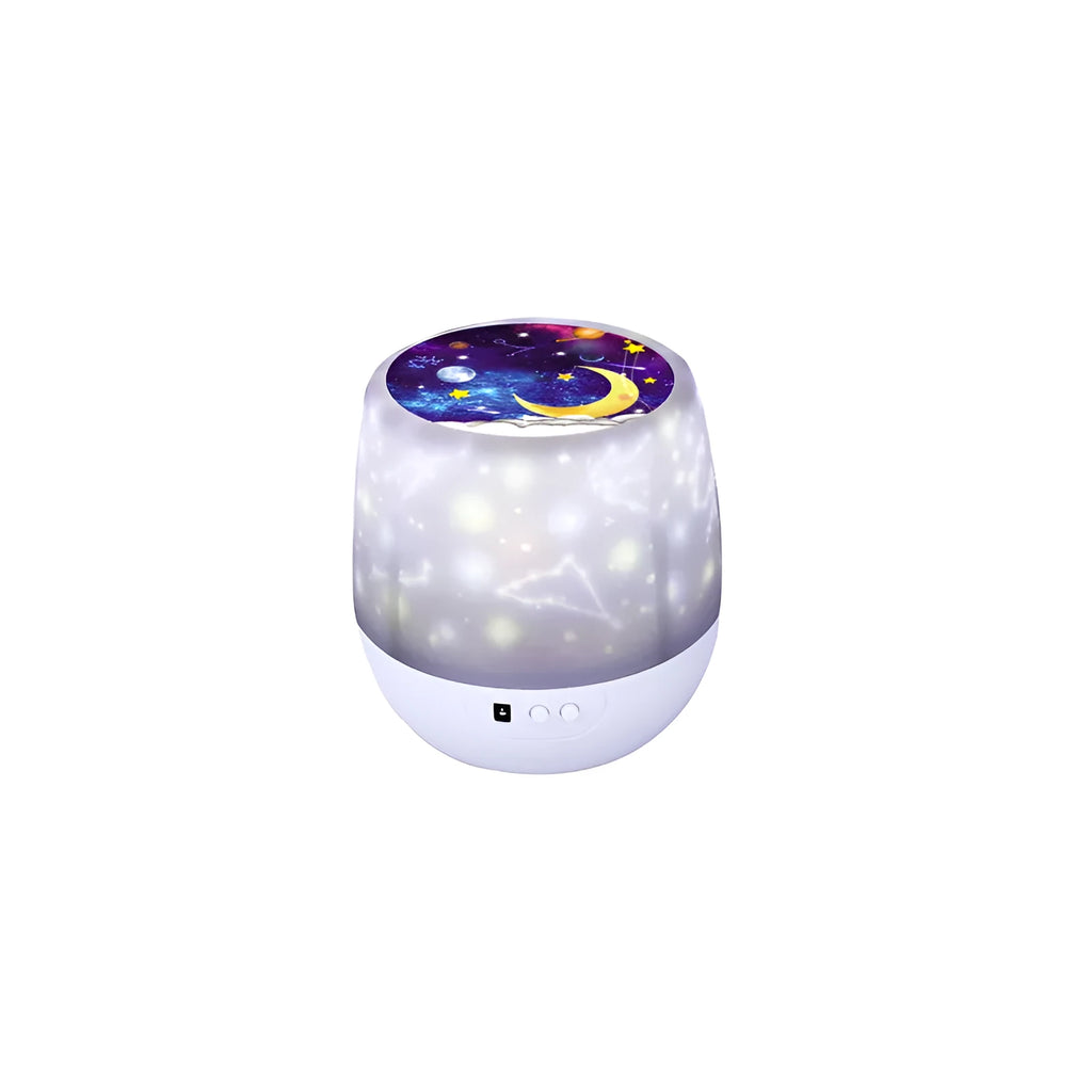 Pruixin PRX1363 LED projector night light displaying star pattern on a wall
