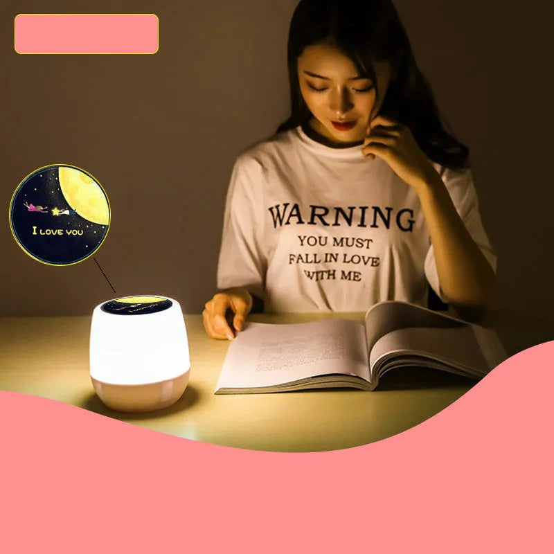 Pruixin PRX1363 LED projector night light displaying star pattern on a wall