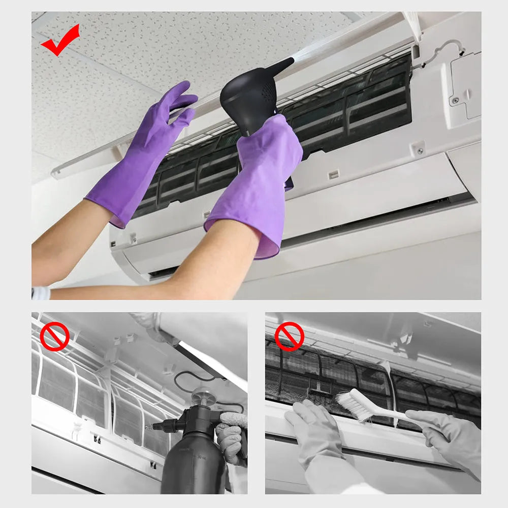 Cordless air duster compressed air blower with LED light for cleaning computer keyboard and camera