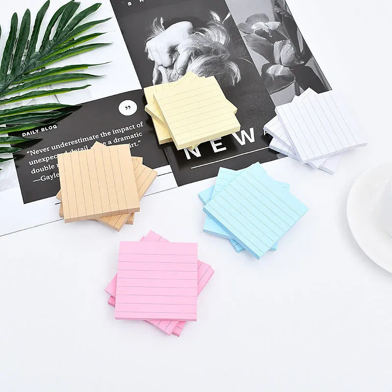 Coffee coloured paper brick shaped sticky note pad 7.5cm square