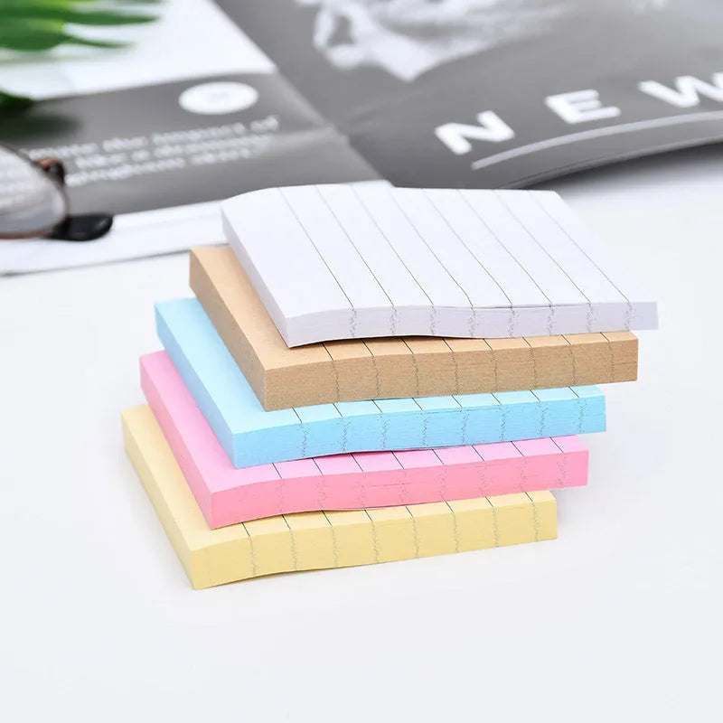 Coffee coloured paper brick shaped sticky note pad 7.5cm square