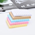 Coffee coloured paper brick shaped sticky note pad 7.5cm square