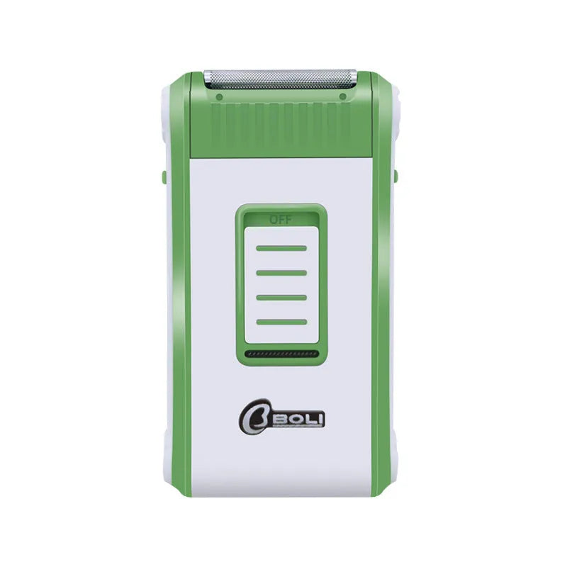 Reciprocating electric shaver with double-layer net head and ABS plastic shell