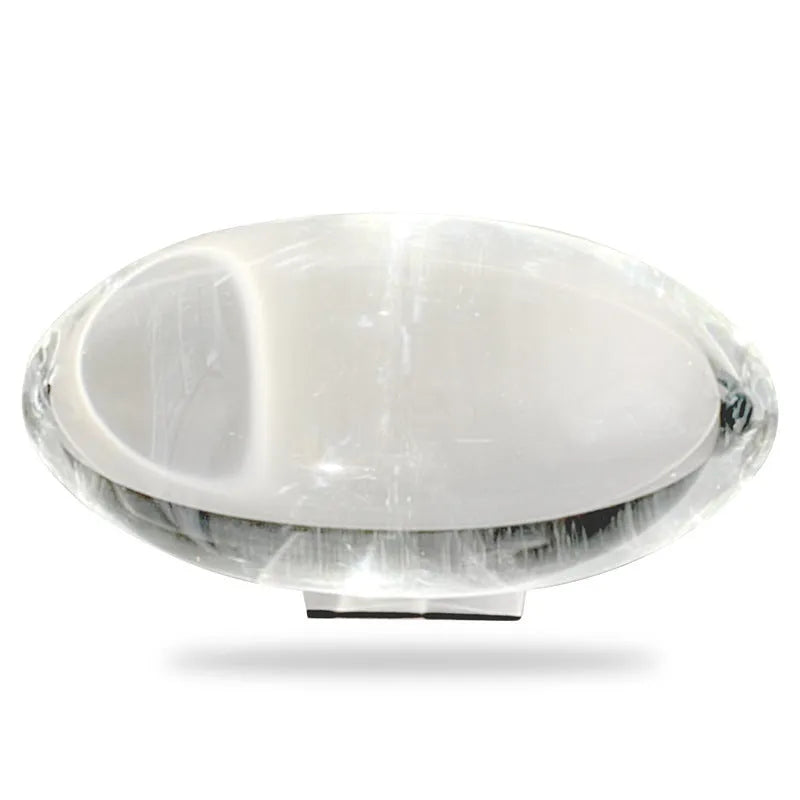 Crystal projection lamp with LED warm light and push button switch on a table