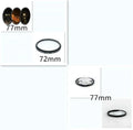 77mm half moon mirror rotatable filter for SLR cameras with microfiber cloth and shockproof bag