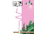 Blue bedside mobile phone and tablet holder with flexible memory alloy hose extended.