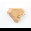 Solid beech wood adhesive wall hook with 10kg load capacity in modern design