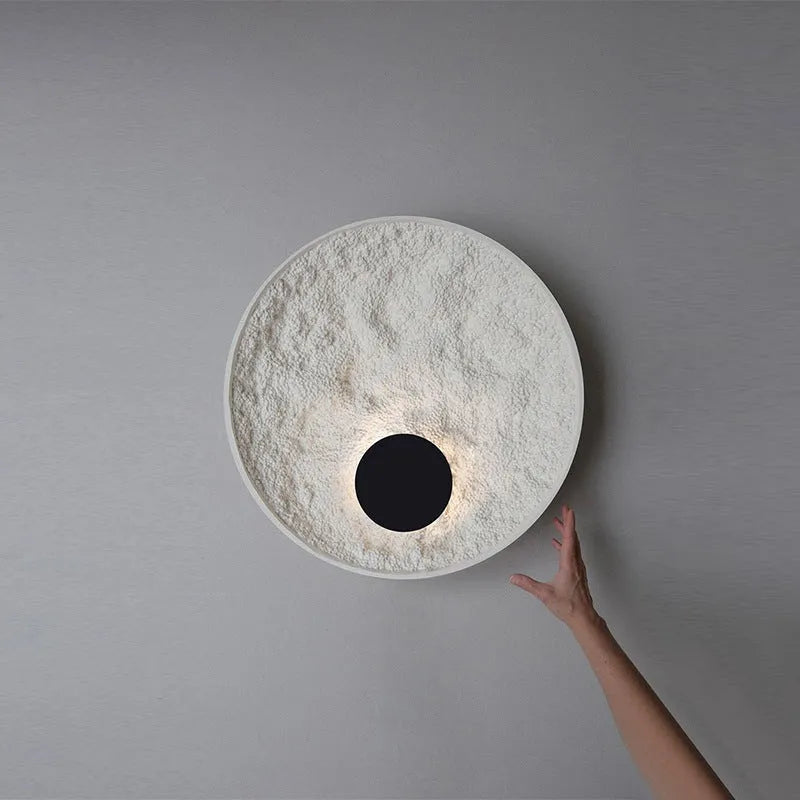 White iron wall lamp in modern simple design, 300mm or 500mm size options