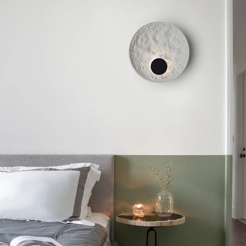 White iron wall lamp in modern simple design, 300mm or 500mm size options