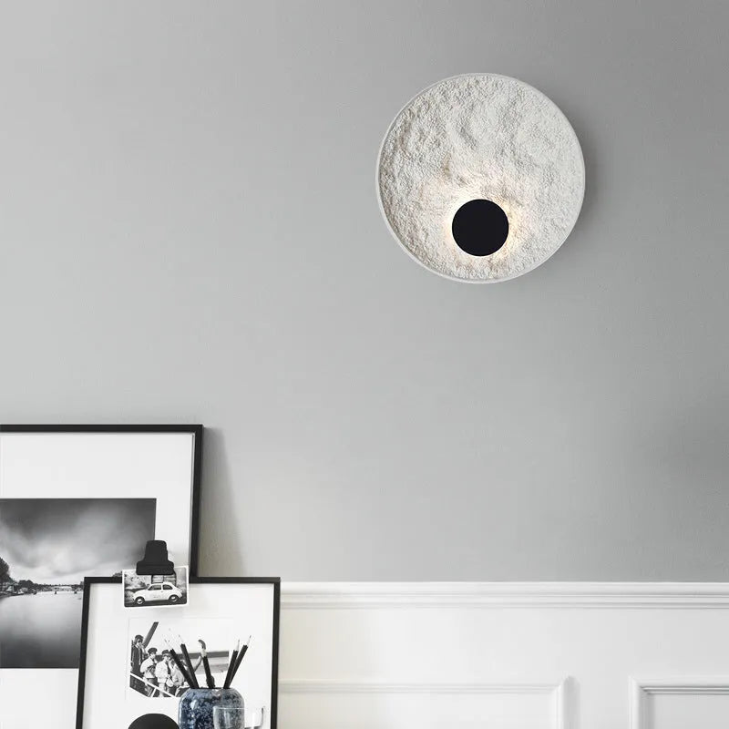White iron wall lamp in modern simple design, 300mm or 500mm size options