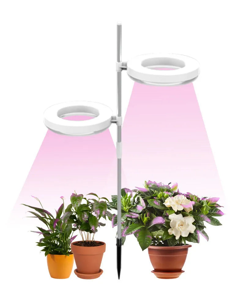 Compact plant growth lamp with full spectrum light for home office desk plants