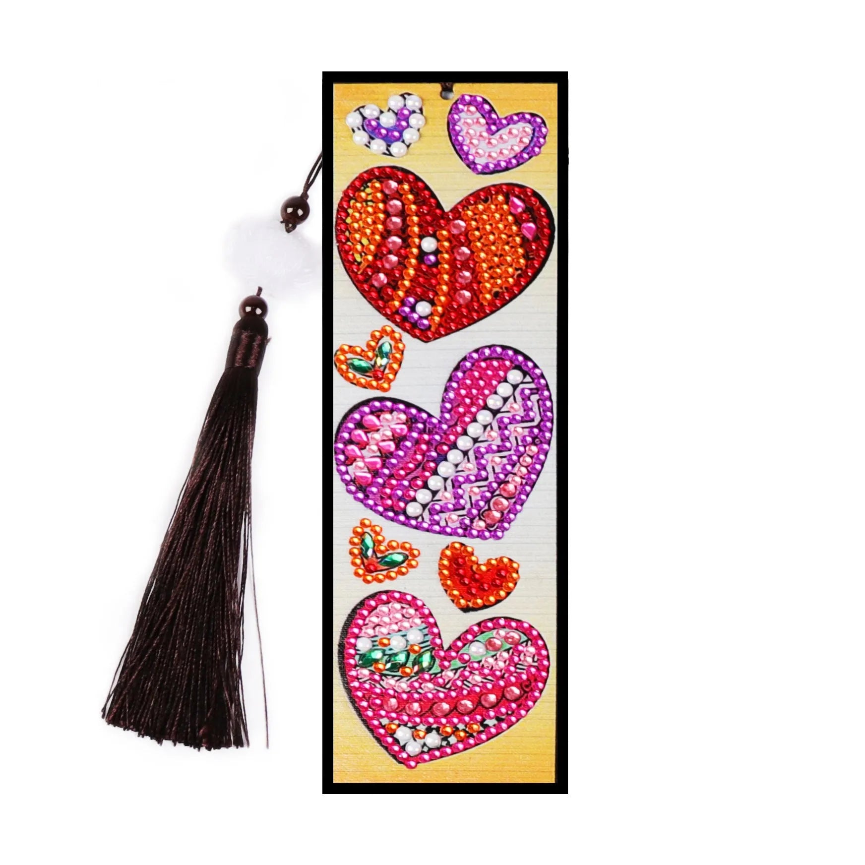 DIY diamond painting bookmark kit with mandala flower design and 5D crystals on PVC