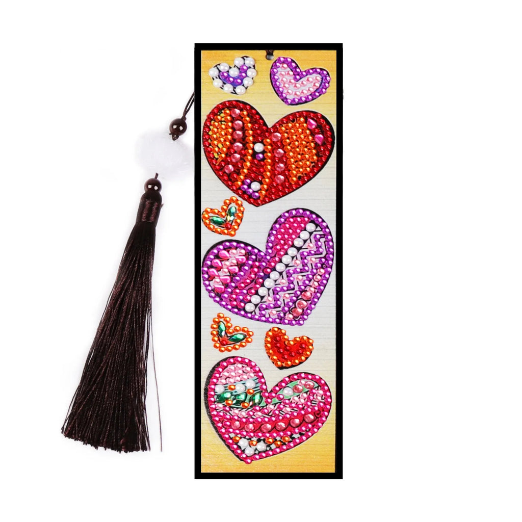 DIY diamond painting bookmark kit with mandala flower design and 5D crystals on PVC