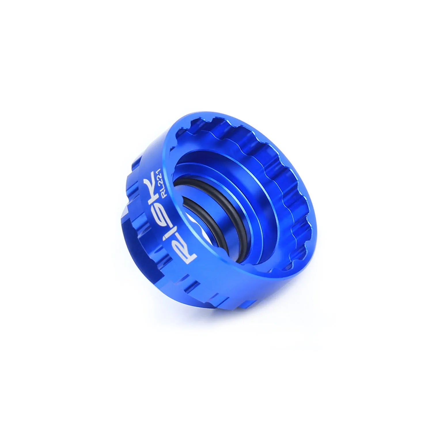 Blue aluminium bicycle wrench for 12-speed direct mount cassette removal on SRAM drivetrains.
