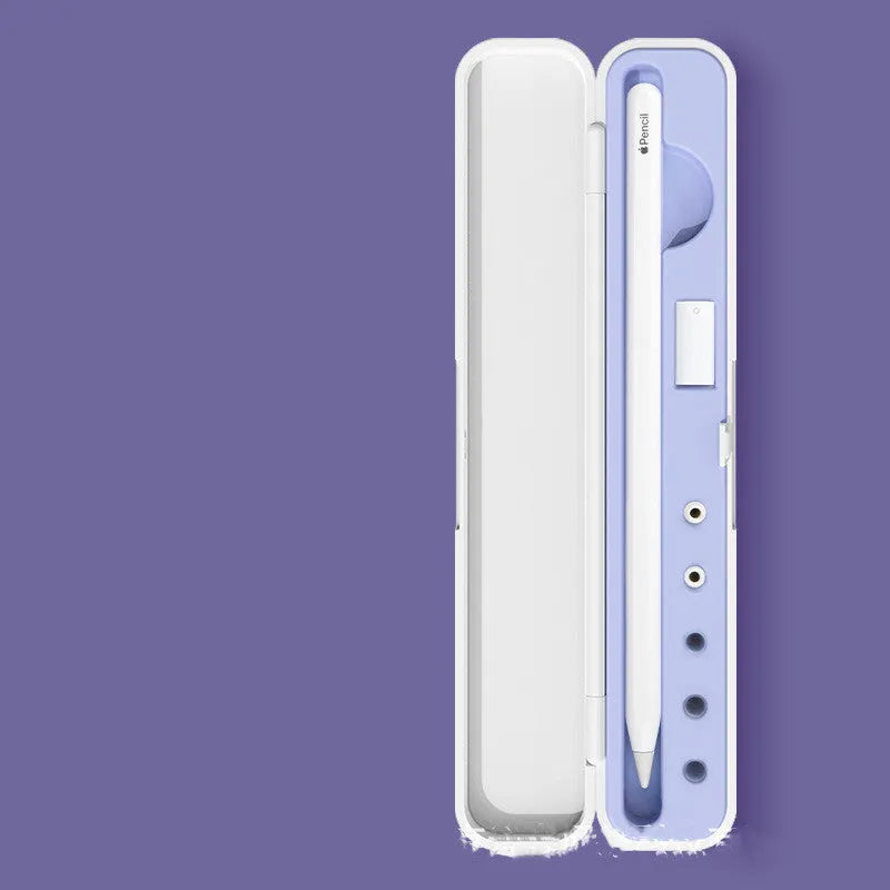 Apple Pencil storage case with hard cover in multiple colours containing stylus and accessories