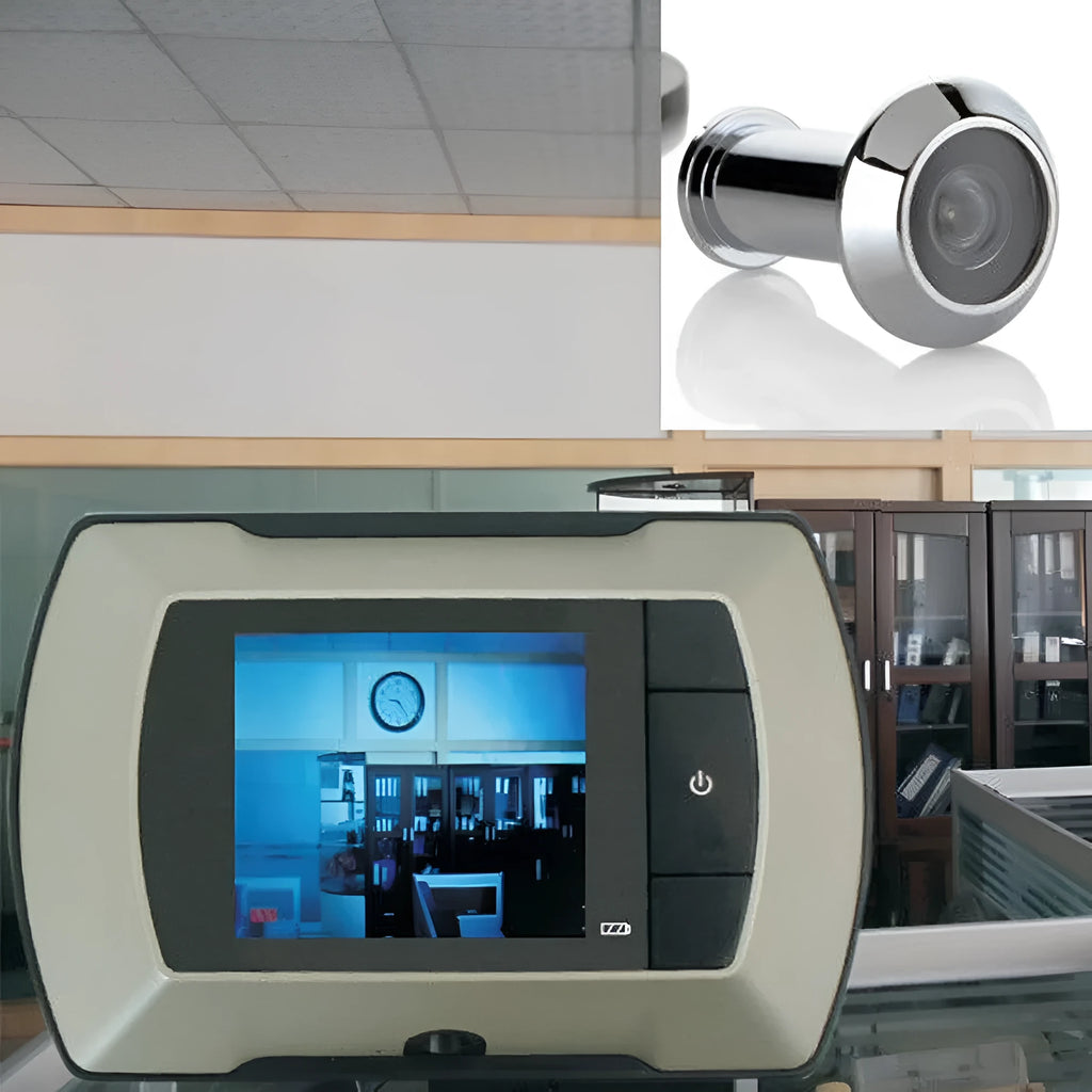 LCD visual monitor door peephole system with indoor display and outdoor camera