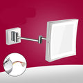 8.5-inch bathroom makeup mirror with stainless steel folding frame in silver finish