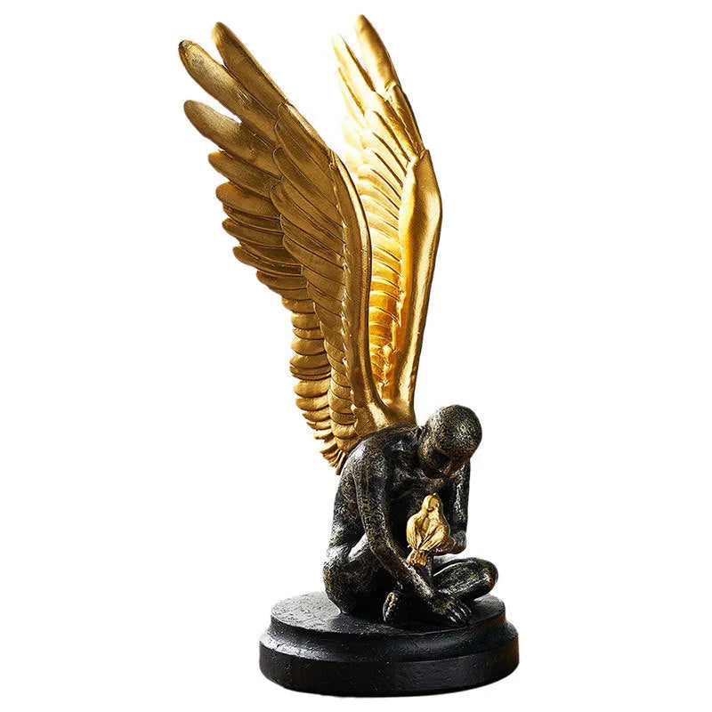 Light luxury resin ornament decorative figurine simple modern style white colour for wine cabinet
