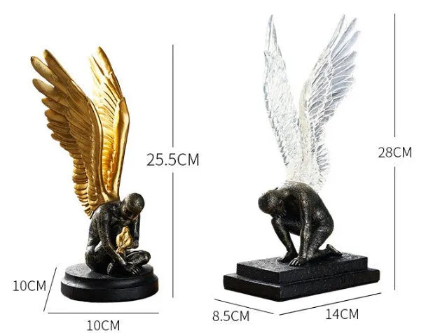Light luxury resin ornament decorative figurine simple modern style white colour for wine cabinet