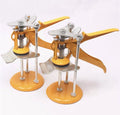 Metal tile raising locator with adjustable height mechanism for tile installation