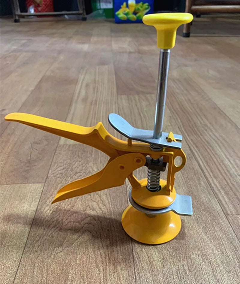 Metal tile raising locator with adjustable height mechanism for tile installation