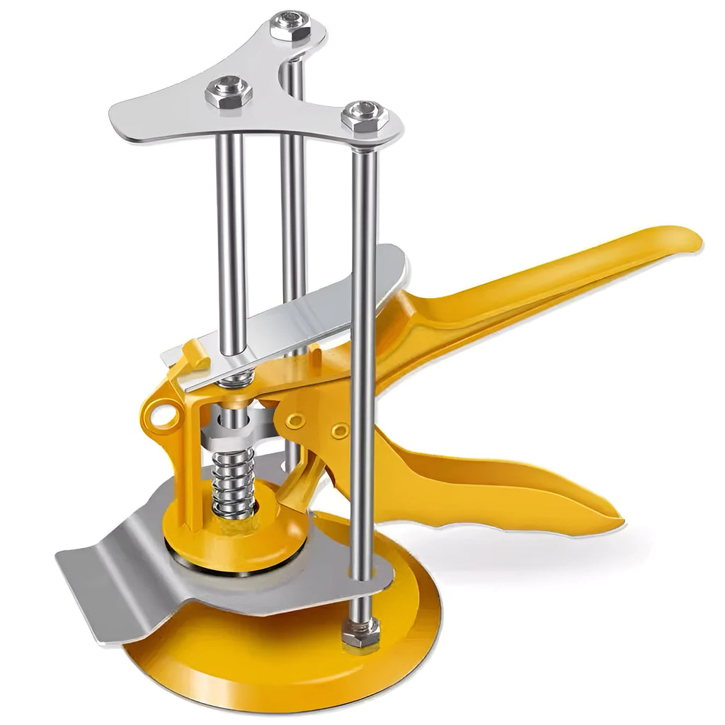 Metal tile raising locator with adjustable height mechanism for tile installation