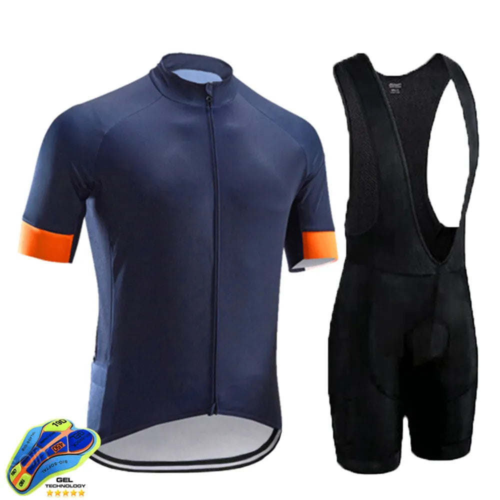 Men's lightweight quick-dry polyester cycling jersey in gradient red and black, short sleeve, road and mountain bike top