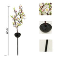 Solar-powered cherry firework string decorative light with ground stake for outdoor garden placement