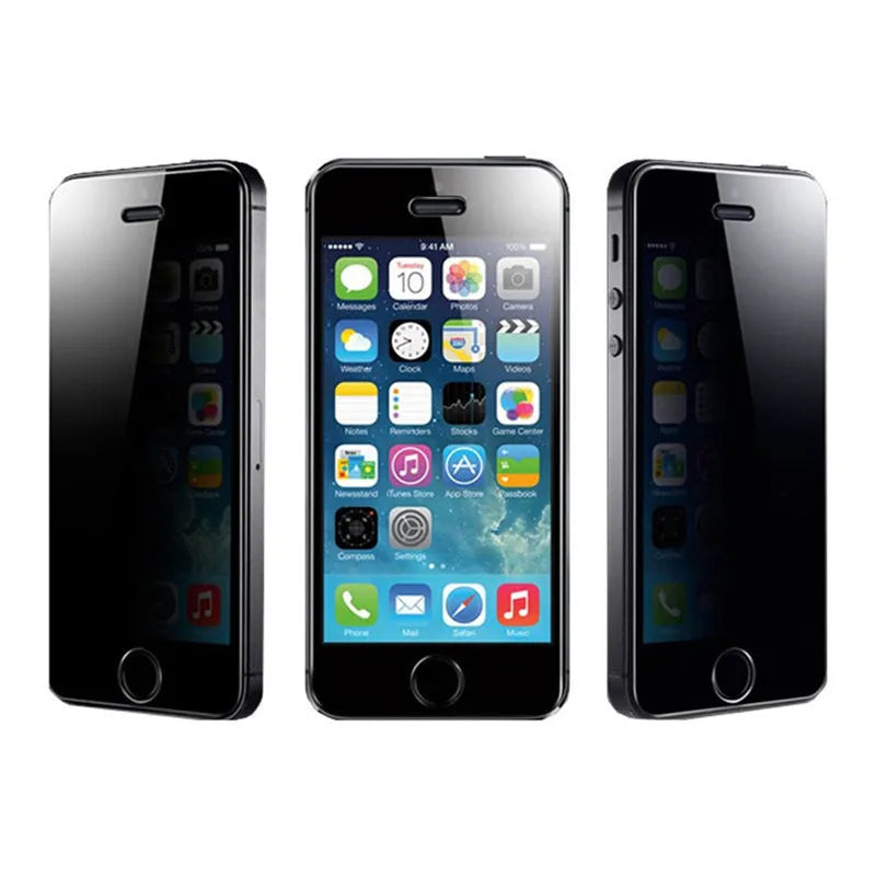 iPhone tempered glass screen protector with privacy filtering and anti-scratch protection
