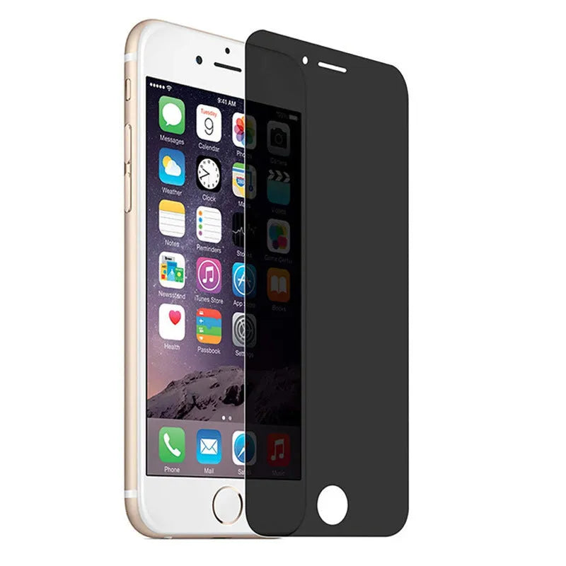 iPhone tempered glass screen protector with privacy filtering and anti-scratch protection