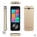M9 electronic language translator device in gold or silver grey colour with USB power port.