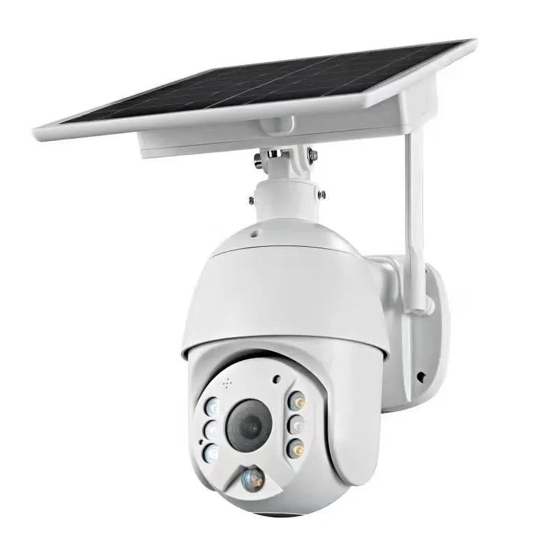 4G LTE solar PTZ dome security camera with 1080P night vision for indoor outdoor use