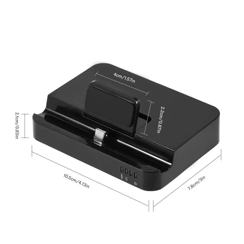 Black mobile phone to HD converter dock for connecting smartphones to HDMI displays