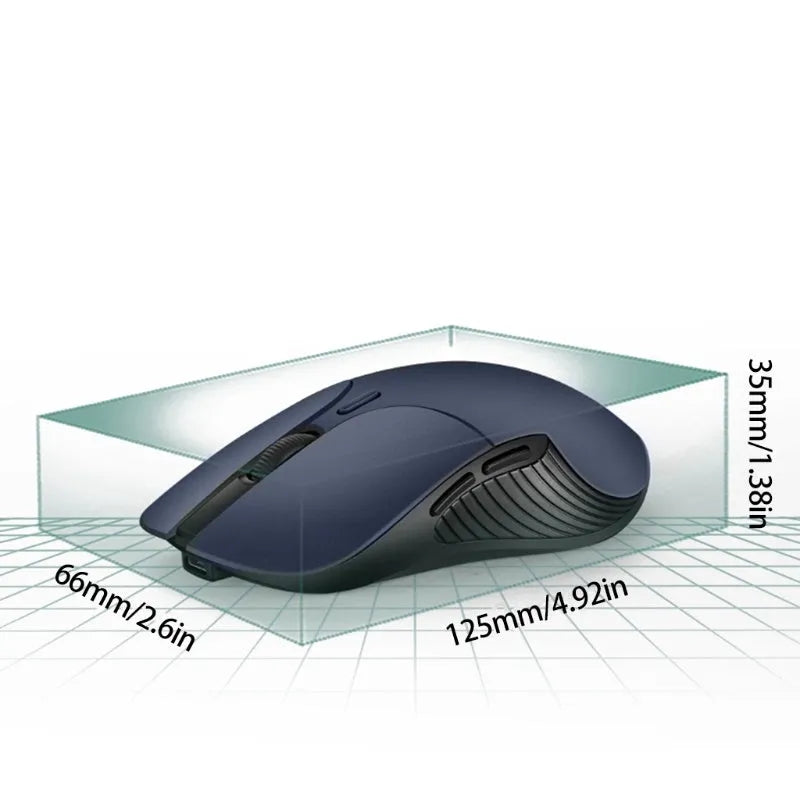 Blue Smart Voice Mouse 2.4G wireless with voice control button on desk