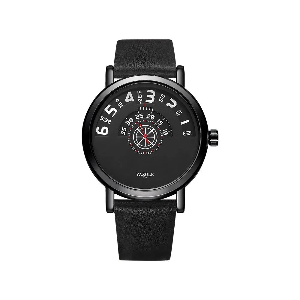Men's casual quartz watch with metal case and strap, showing pointer and number display on a 4.1cm dial.