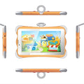 7-inch children's learning tablet in cartoon colours with stand, showing 3G calling and Bluetooth features