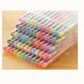 100 colour gel pen and highlighter set with watercolour effects and two tip sizes