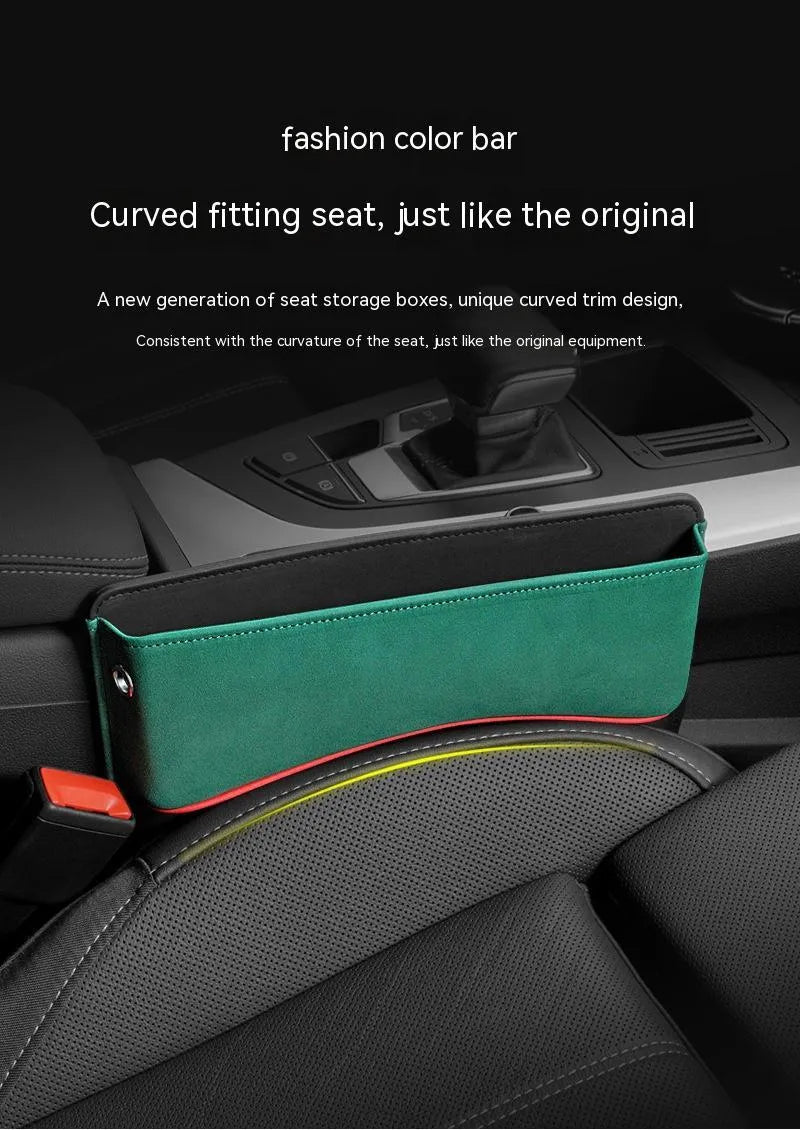Leather car seat storage box organiser in multiple colour options