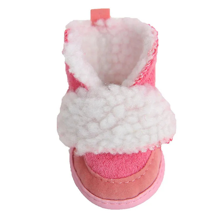 Cotton mesh dog snow boots in coffee colour No.3 size 5cm length for small dogs