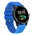 Black or blue smart bracelet with a 1.3-inch colour screen displaying heart rate data.